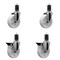Service Caster 5'' Nylon Wheel Swivel 1-5/8'' Expanding Stem Caster Set 2 Brakes, 4PK SCC-EX20S514-NYS-2-PLB-2-158 - alternate 1